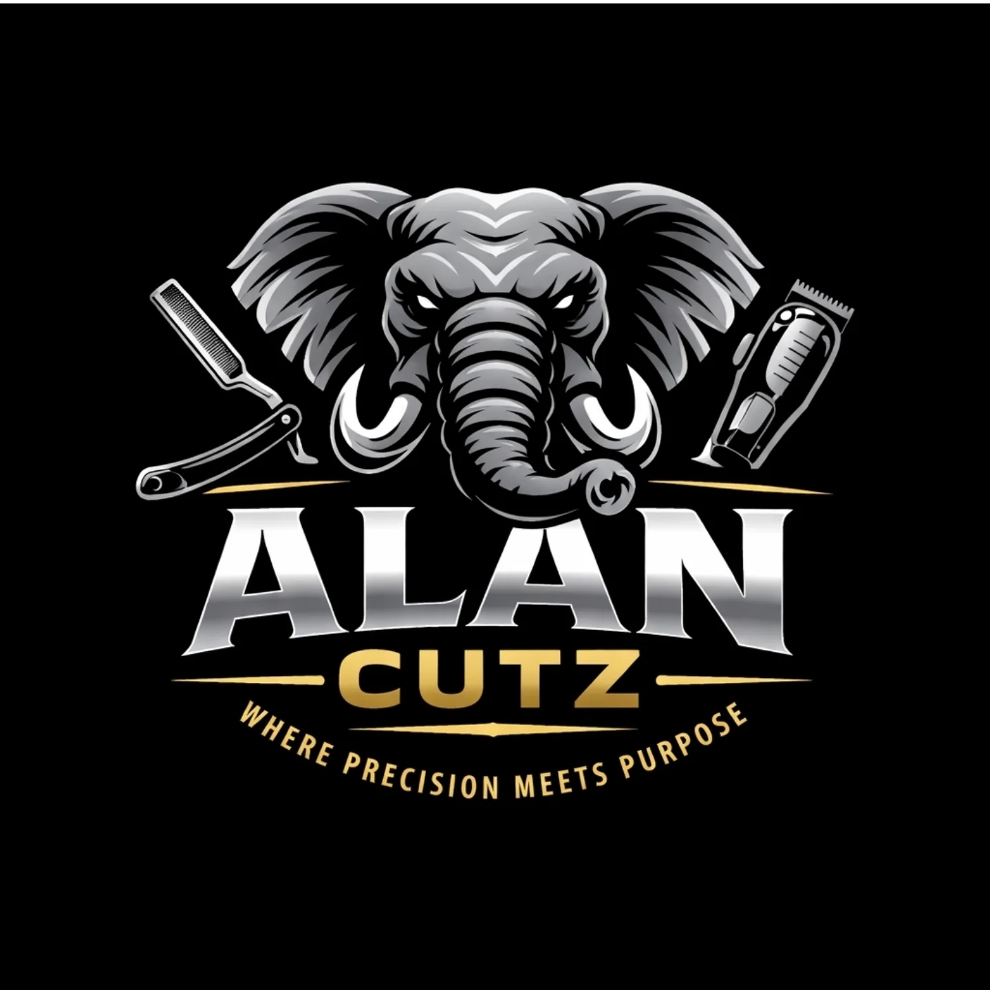 Alan Cutz barbershop logo